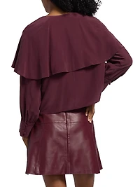 Jayne Silk Cape Blouse