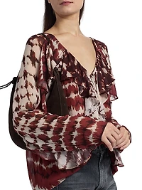 Trudy Tie-Dye Ruffled Blouse