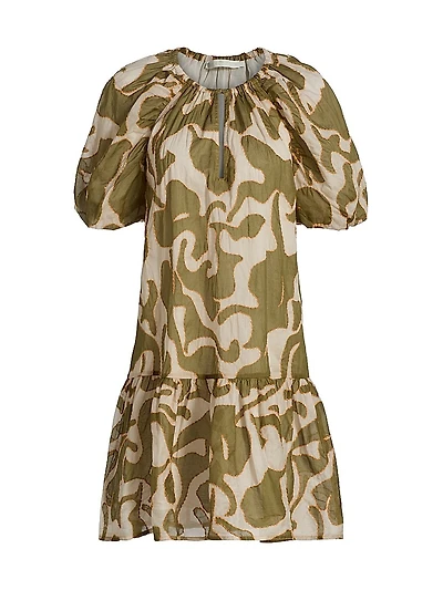Greta Camo Cotton Minidress