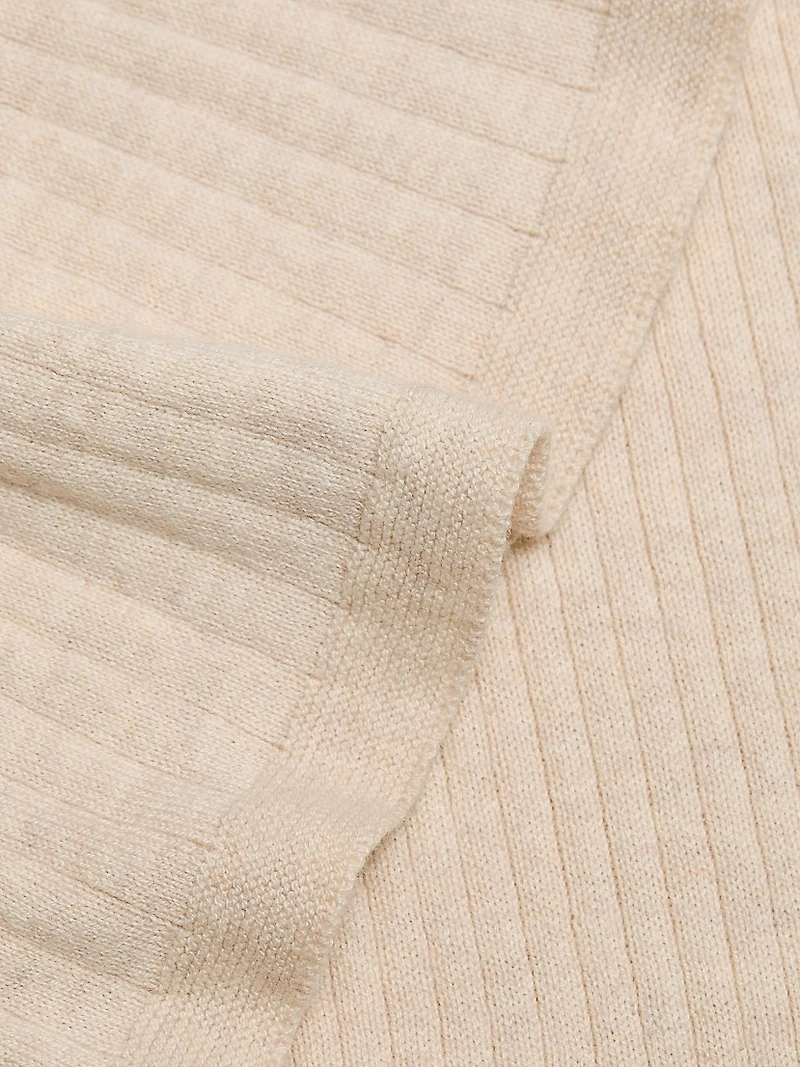 Carrey Ribbed Bell-Sleeve Top