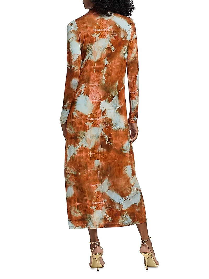 Paxton Tie-Dye Jersey Midi-Dress