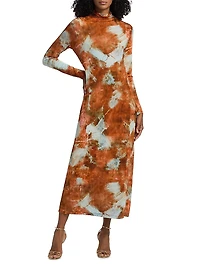 Paxton Tie-Dye Jersey Midi-Dress