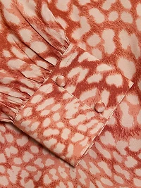 Reeves Silk-Blend Cape Dress