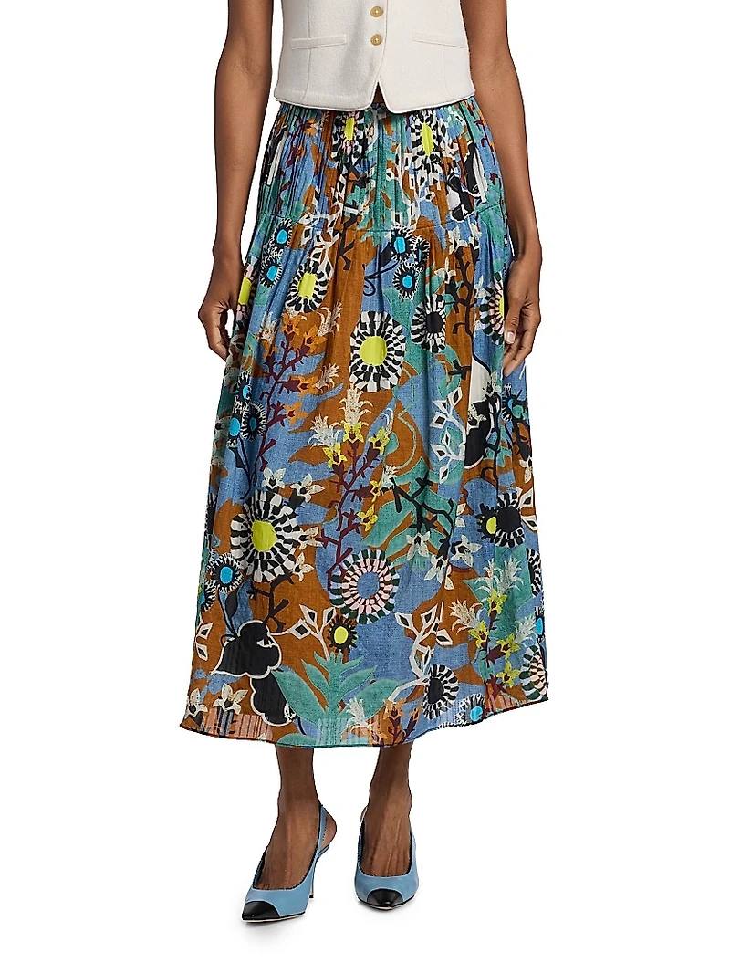 Wilson Floral Midi-Skirt