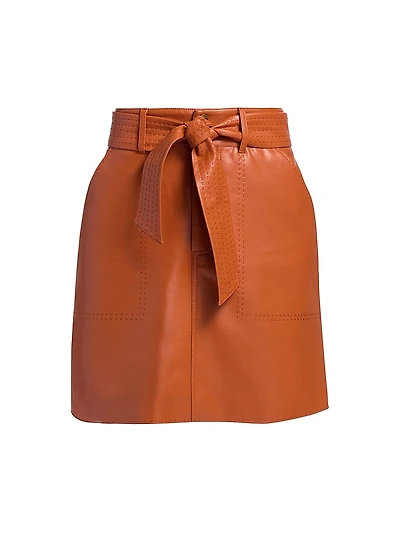 Vallie Faux Leather Miniskirt