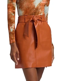 Vallie Faux Leather Miniskirt
