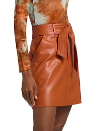 Vallie Faux Leather Miniskirt