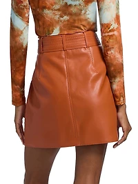 Vallie Faux Leather Miniskirt