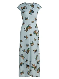 Zuri Butterfly Print Maxi Dress