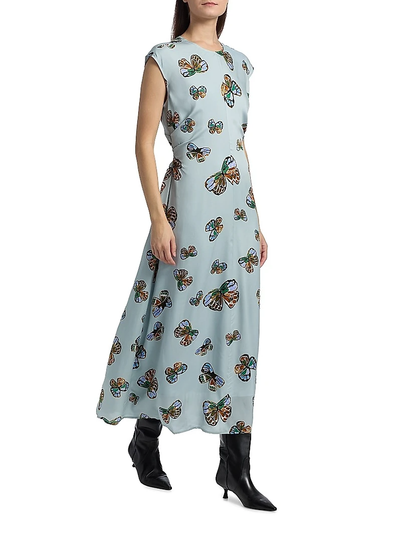 Zuri Butterfly Print Maxi Dress