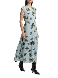 Zuri Butterfly Print Maxi Dress