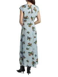 Zuri Butterfly Print Maxi Dress
