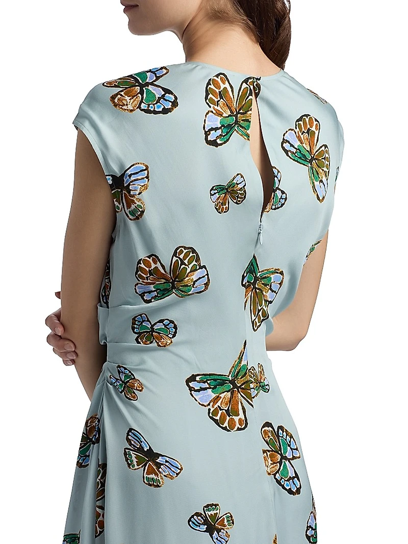 Zuri Butterfly Print Maxi Dress