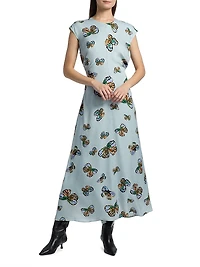 Zuri Butterfly Print Maxi Dress