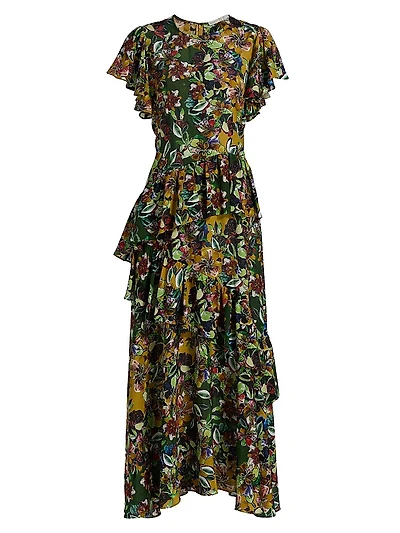 Quinby Ruffled Floral Maxi Dress