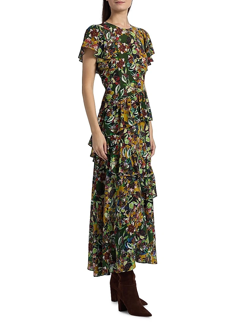 Quinby Ruffled Floral Maxi Dress
