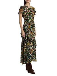 Quinby Ruffled Floral Maxi Dress