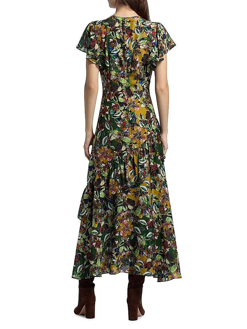 Quinby Ruffled Floral Maxi Dress
