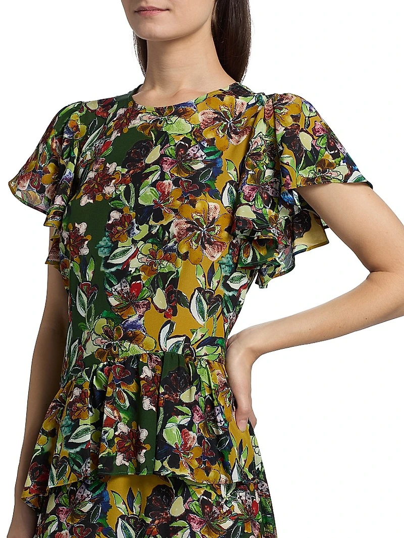 Quinby Ruffled Floral Maxi Dress