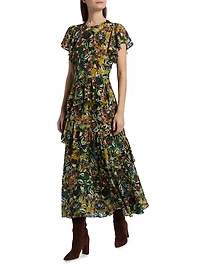 Quinby Ruffled Floral Maxi Dress