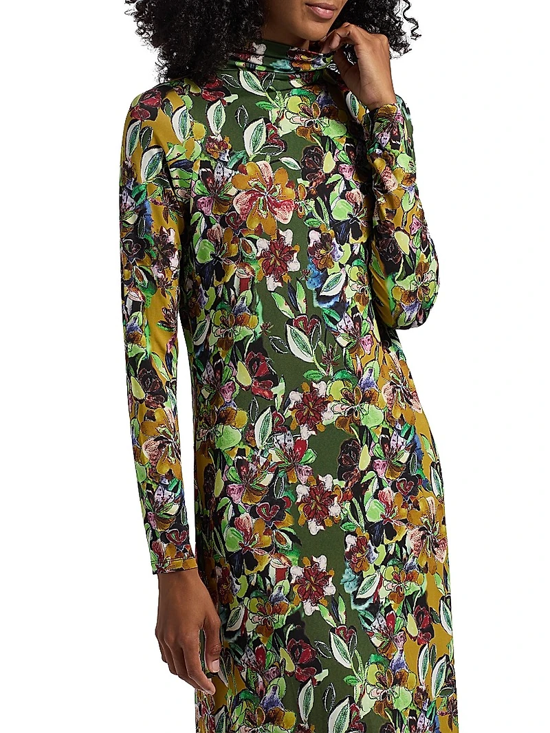 Paxton Floral Jersey Midi-Dress