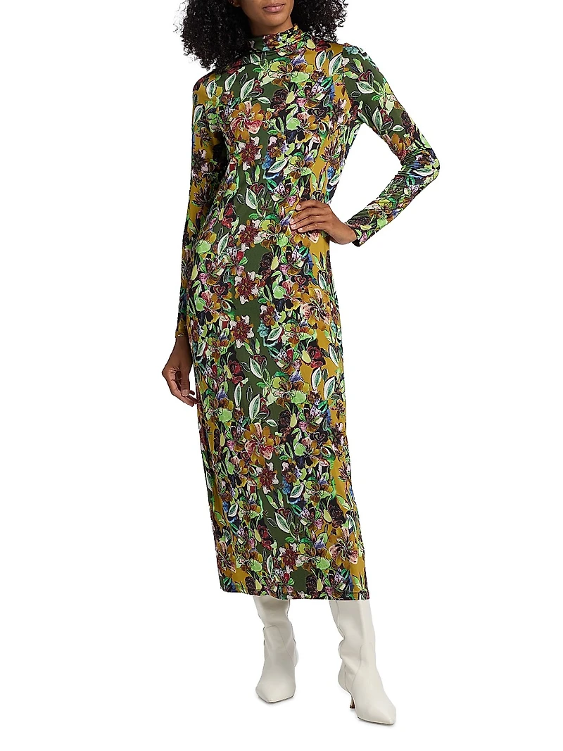 Paxton Floral Jersey Midi-Dress