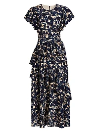Quinby Abstract-Print Maxi Dress
