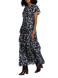 Quinby Abstract-Print Maxi Dress