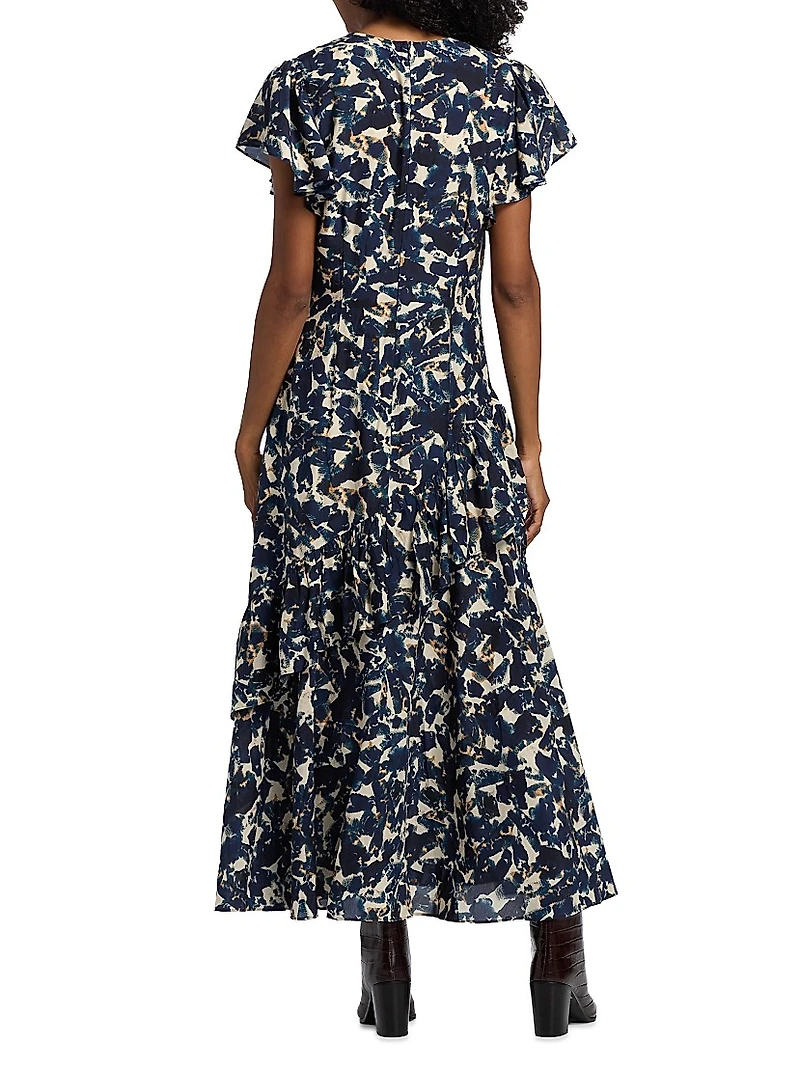 Quinby Abstract-Print Maxi Dress