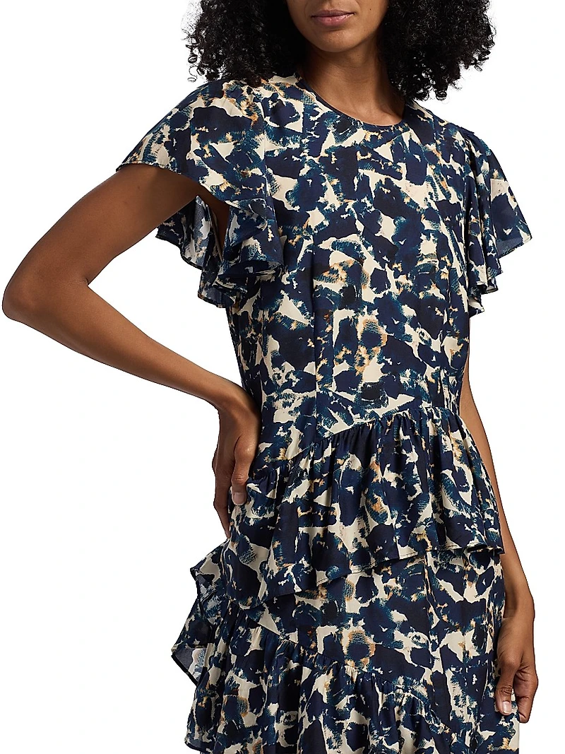 Quinby Abstract-Print Maxi Dress
