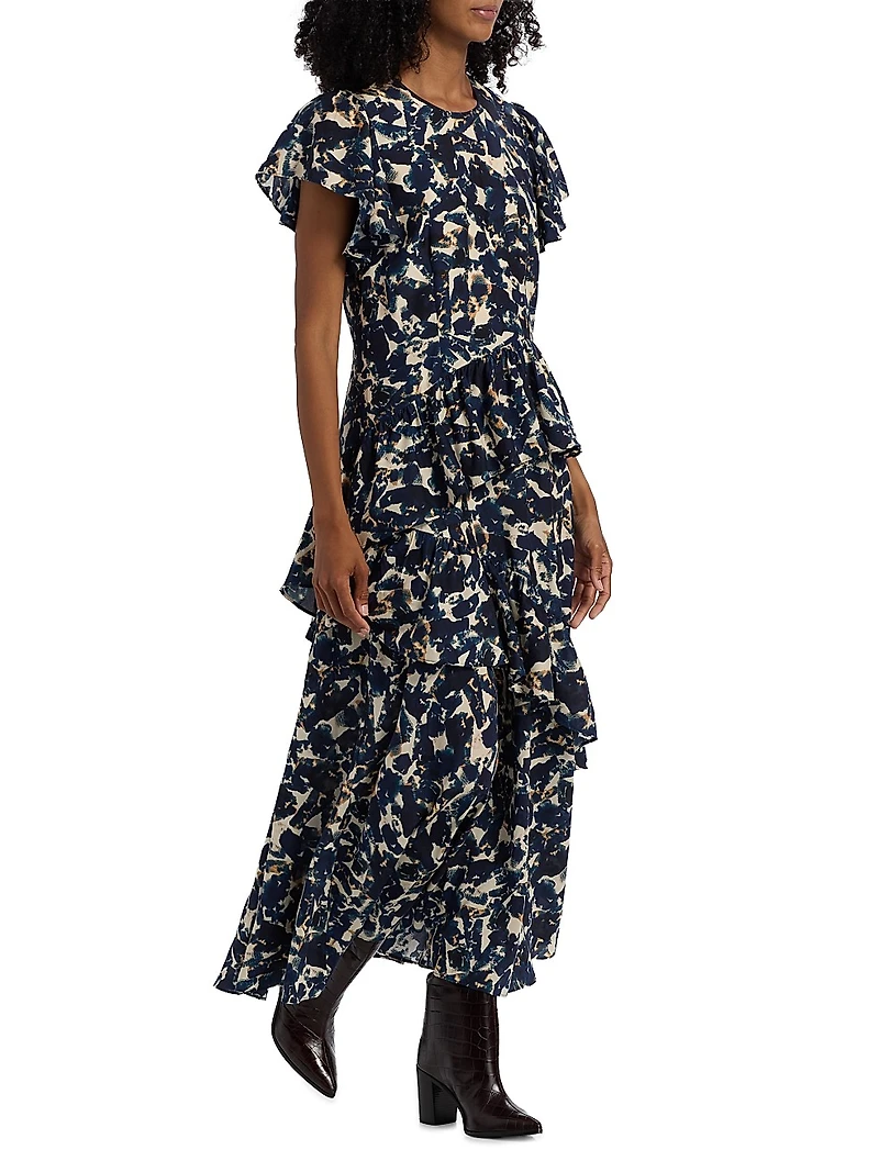 Quinby Abstract-Print Maxi Dress
