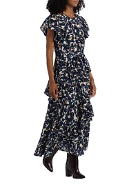 Quinby Abstract-Print Maxi Dress