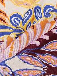 Janis Damask Compact-Knit Midi-Skirt