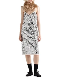 Embroidered Sequin Dress