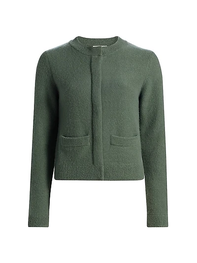 Shrunken Boiled Cashmere Cardigan