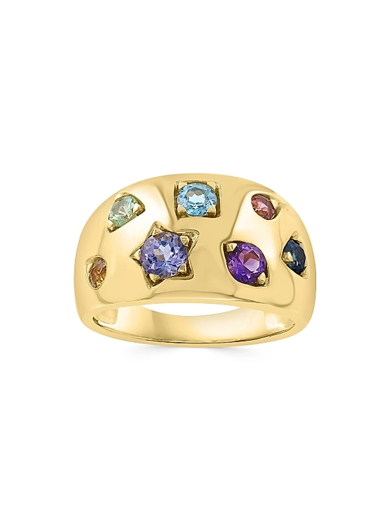 14K Yellow Gold & Multi-Gemstone Ring