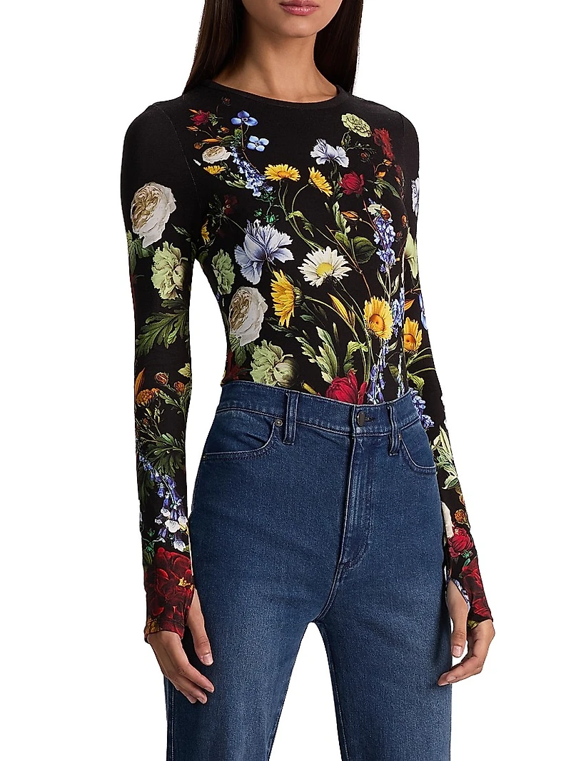 Olea Floral Crewneck Bodysuit