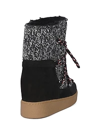 Nowles 40MM Shearling-Lined Wool Platform Boots