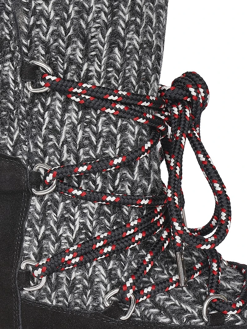 Nowles 40MM Shearling-Lined Wool Platform Boots