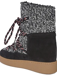 Nowles 40MM Shearling-Lined Wool Platform Boots