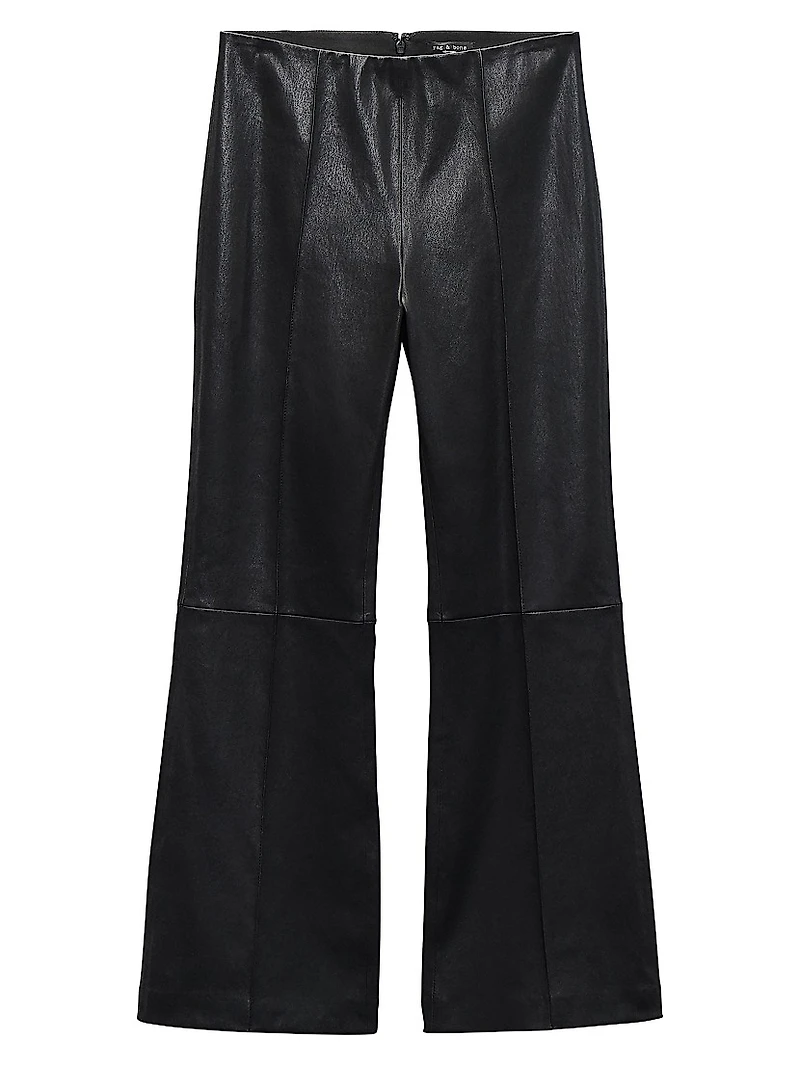 Irina Leather Kick Flare Pants