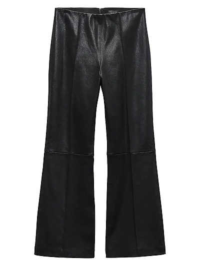 Irina Leather Kick Flare Pants