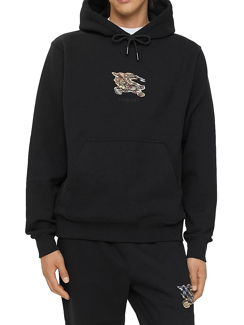 Logo Cotton Slim-Fit Hoodie