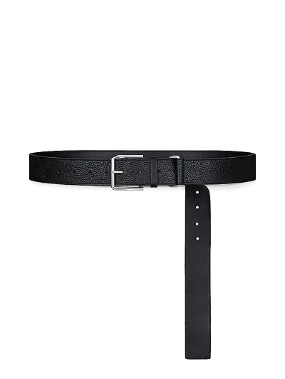 Long Belt Grained Leather