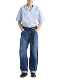 Long Belt Grained Leather