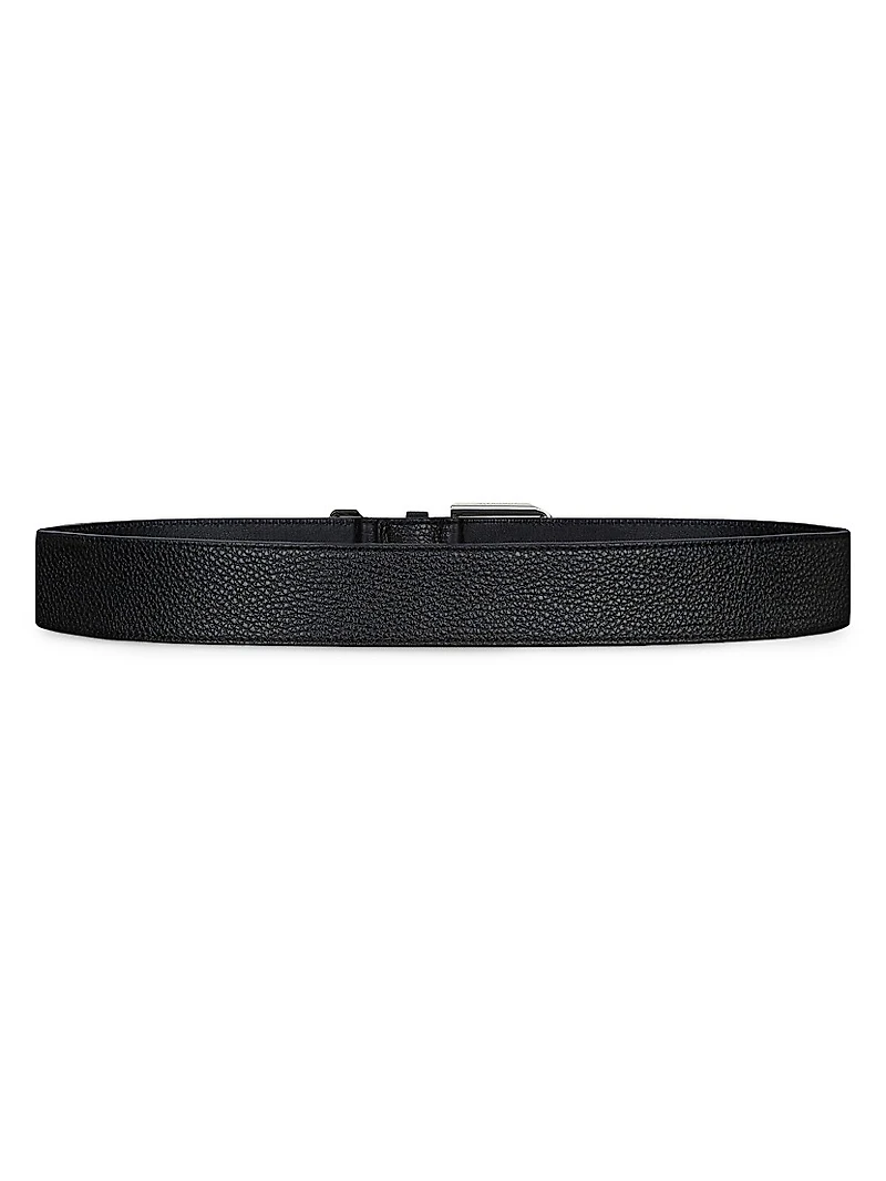 Long Belt Grained Leather
