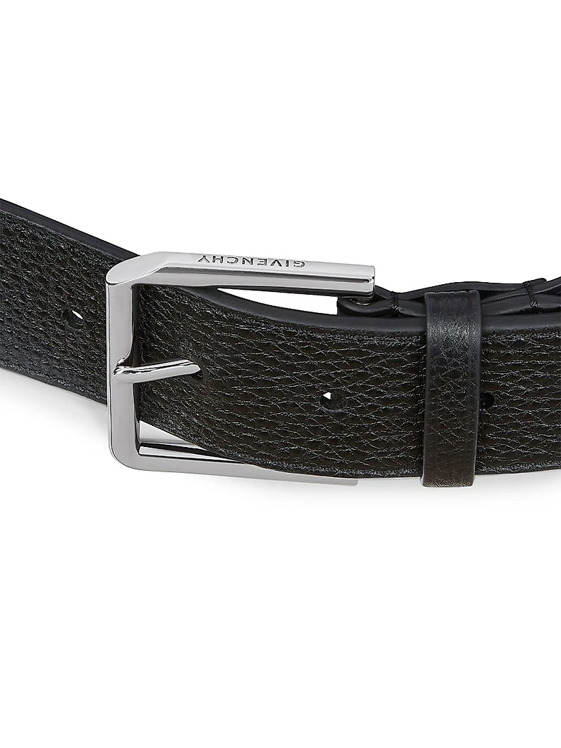 Long Belt Grained Leather