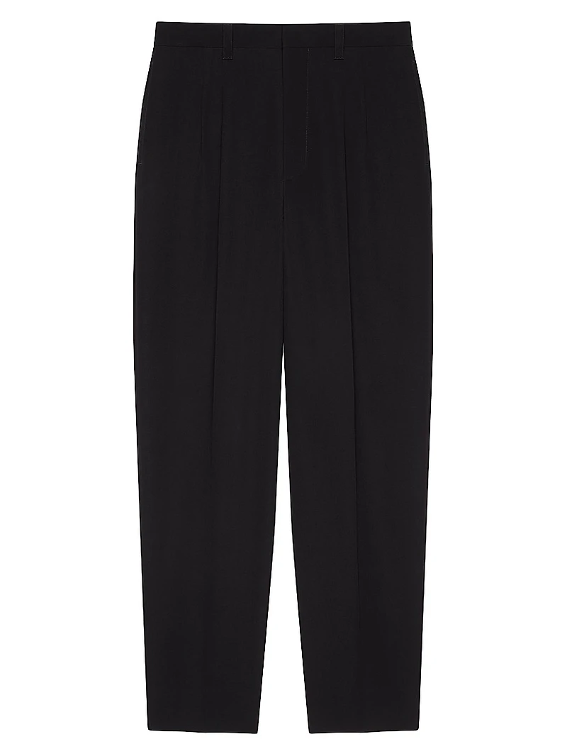 Two Pleats Tailored Pants Wool