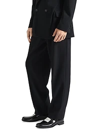 Two Pleats Tailored Pants Wool