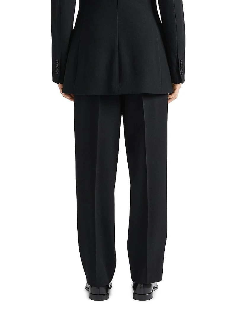 Two Pleats Tailored Pants Wool